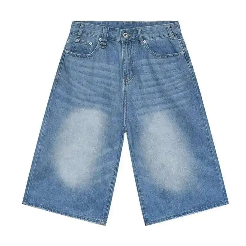 IEFB American Style Men's Shorts Camouflage Calf-Length Pants Straight Wide Leg Male Short Jeans Summer Fashion Bottom 9C7600