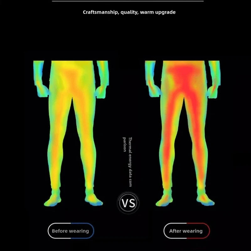 Men's Thermal Fleece Leggings Compression Pants
