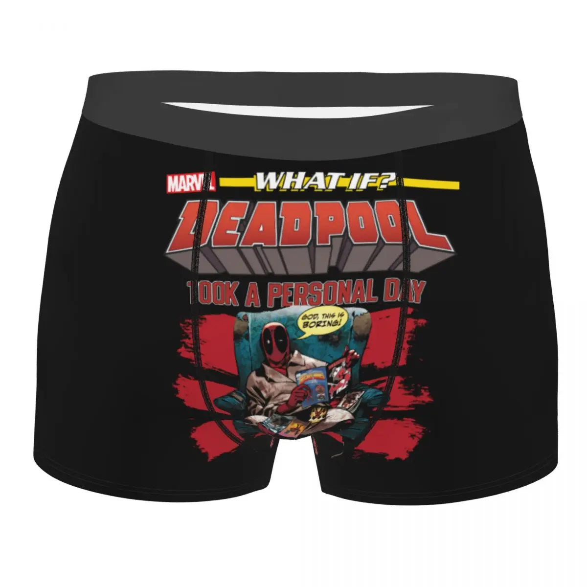 Deadpool Boxer Shorts for Men - Lycra Polyester Blend