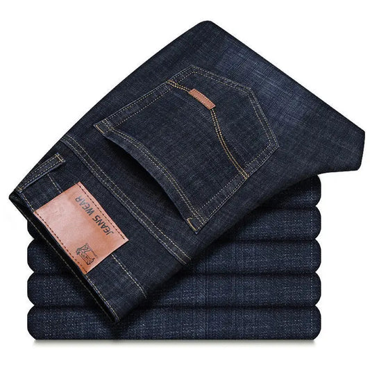 Men's Blue Denim Boyfriend Jeans for Casual Wear