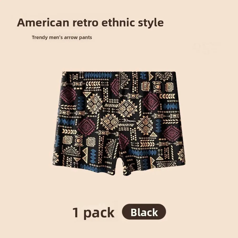 Men's Boxer Briefs Cotton Ethnic Print L - XXXL