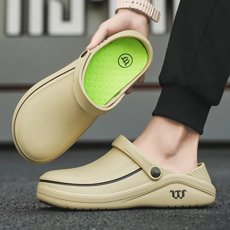 JKPUDUN Fashion Men Sandals Waterproof Garden Clogs