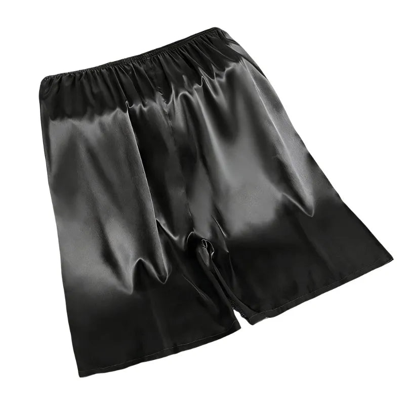 Sexy Sleepwear Men Semi Sheer Sleep Shorts Elastic Waist Silky Loungewear Comfort Casual Nightwear  Pajama Shorts Lounge Pants