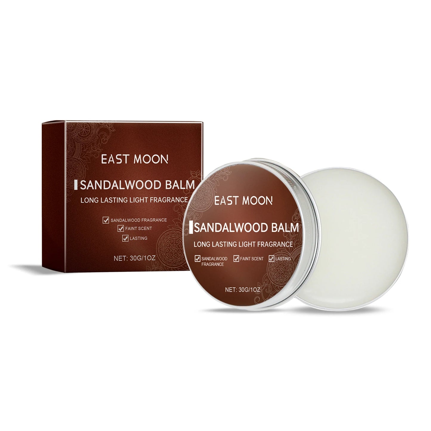 Men Sandalwood Balm Portable Body Fragrance Solid Balm