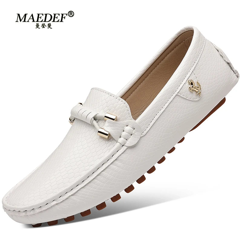 MAEDEF Men's PU Loafers Slip-On Casual Shoes