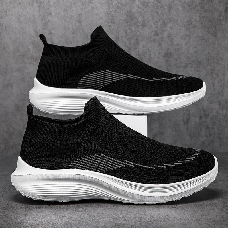 Mens Sneakers Stretch Fabric Comfortable Casual Shoes