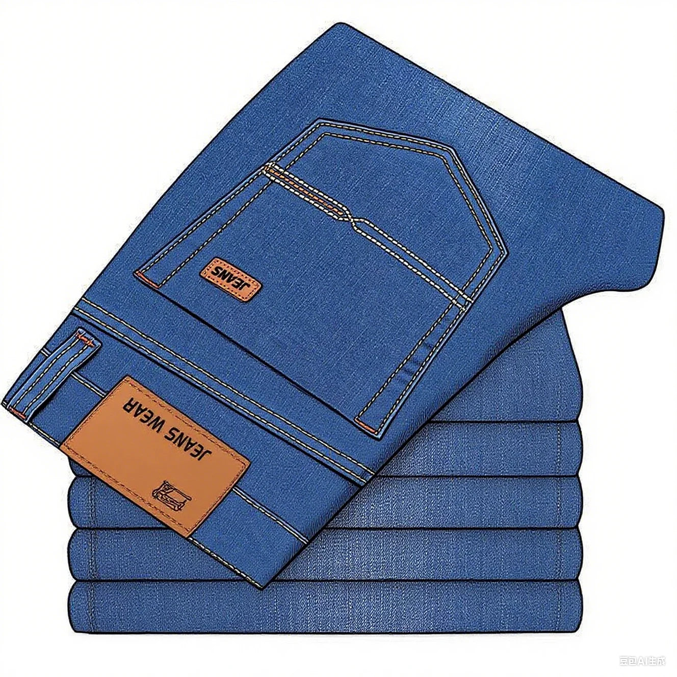 Men's Slim Fit Denim Jeans in Black and Blue