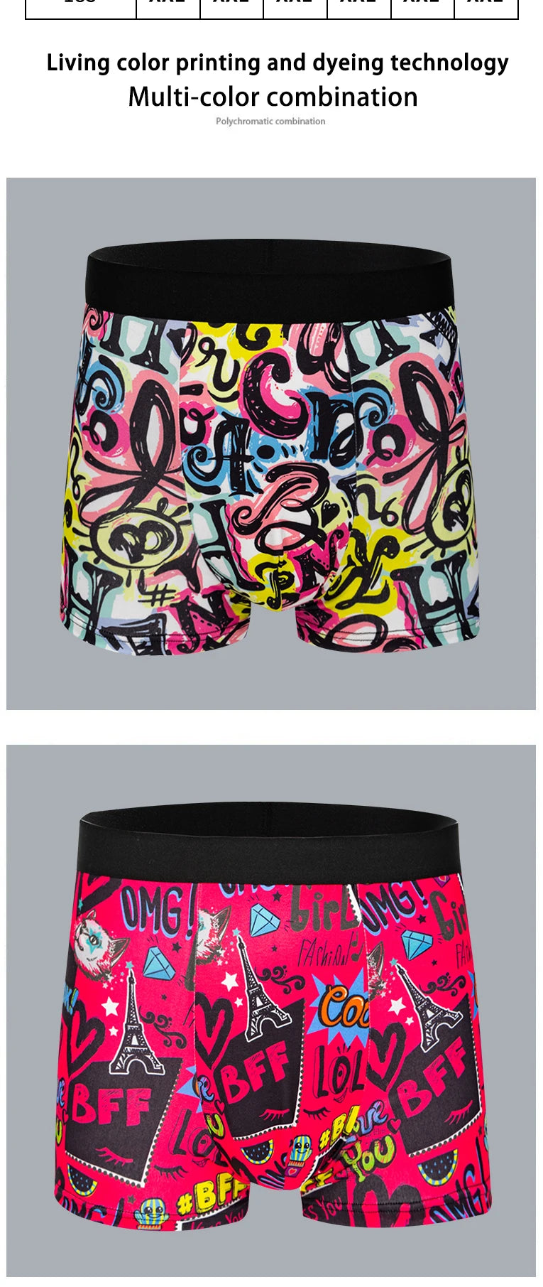 Men's Boxer Shorts 5-Pack Polyester Print