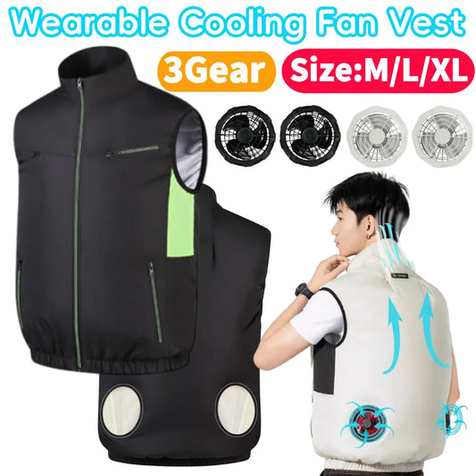 Cooling Vest Breathable Polyester Fan Vest for Hot Weather