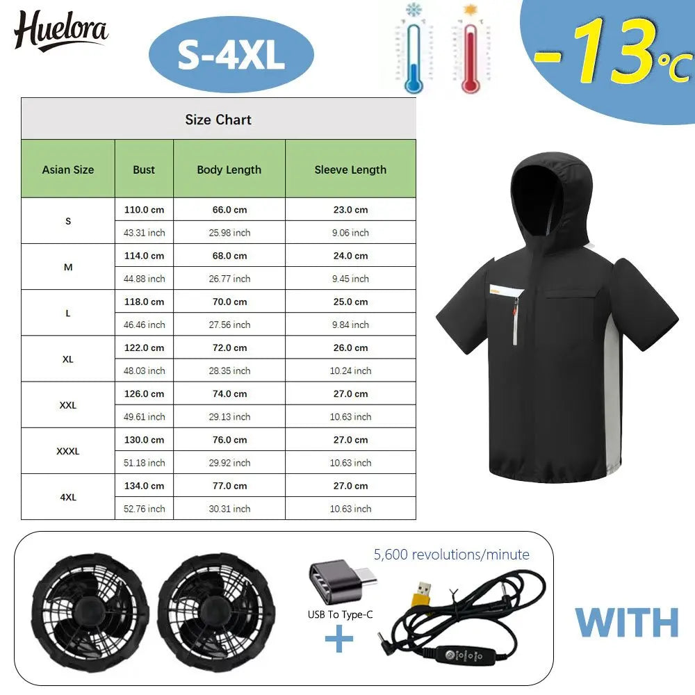 Huelora USB Rechargeable Cooling Vest for Men and Women