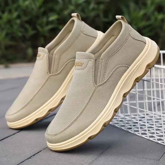 Men's Casual Slip-On Shoes in Canvas and Plastic
