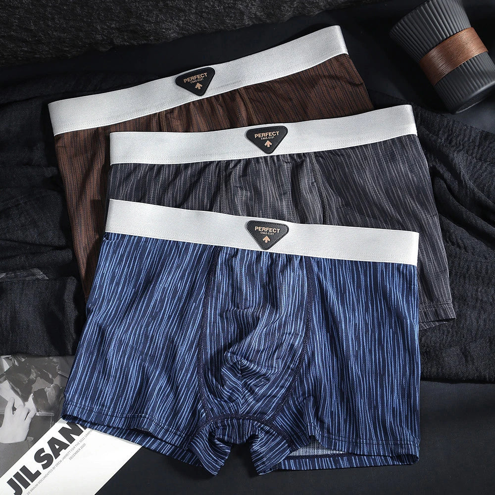Men's Boxer Briefs Moisture-Wicking Polyester Spandex