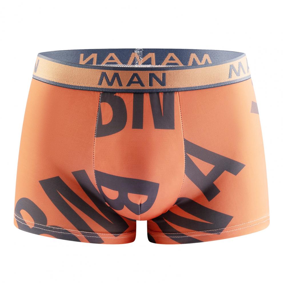 Men's Plus Size Letter Printed Boxer Shorts