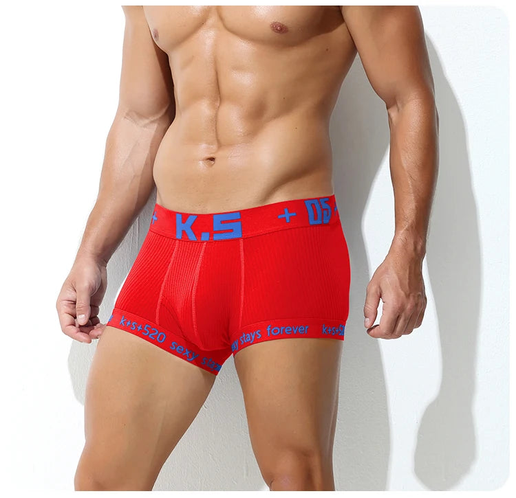 Men's Cotton Breathable Letter Printed Boxershorts