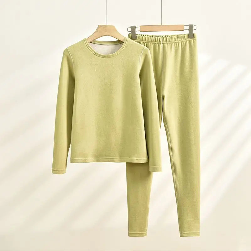 Thermal Underwear For Women + Men Winter Clothes Wool And Silk Two Piece Sets Thermos Clothing