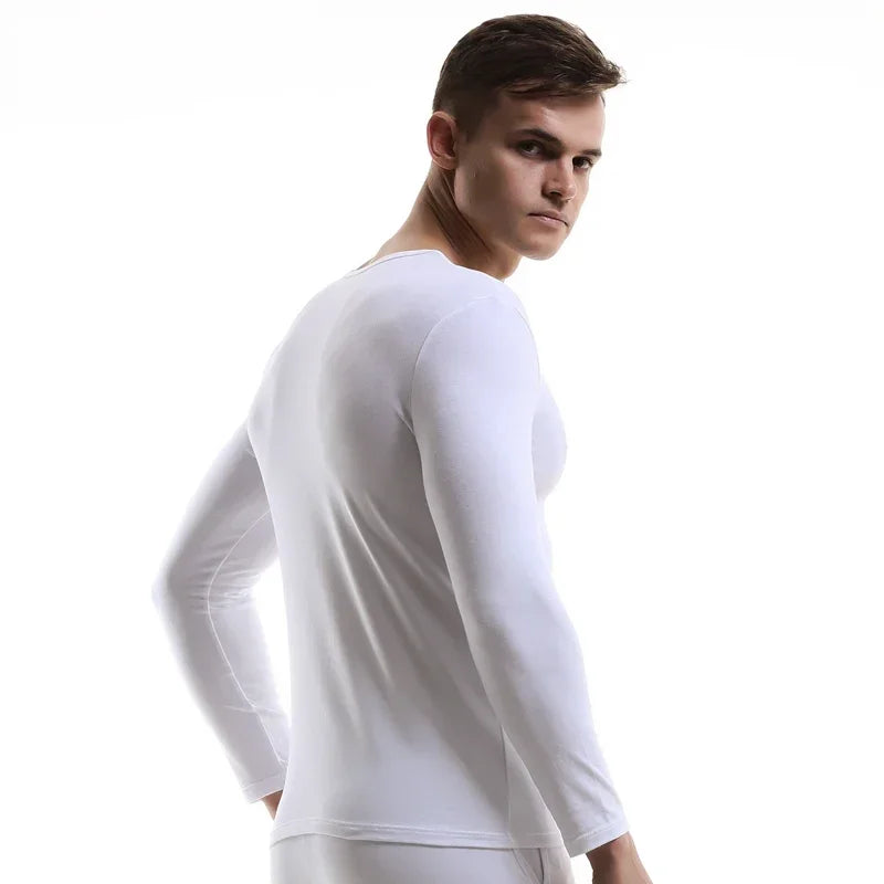 Men's lightweight pajama top - pure cotton, loose-fit long sleeve, casual loungewear for autumn/winter