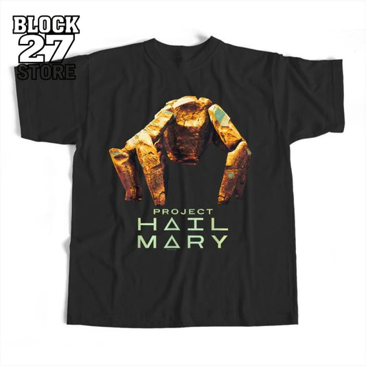 Mens T Shirt Project Hail Mary Print Summer Tee Harajuku Unisex Loose Fit Casual Streetwear Graphic Fashion Trend Hot Sale Cool