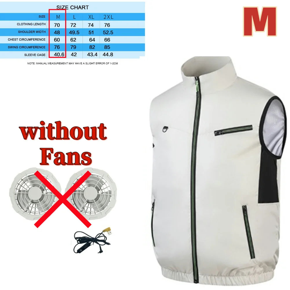 Cooling Fan Vest for Men and Women - Breathable Polyester