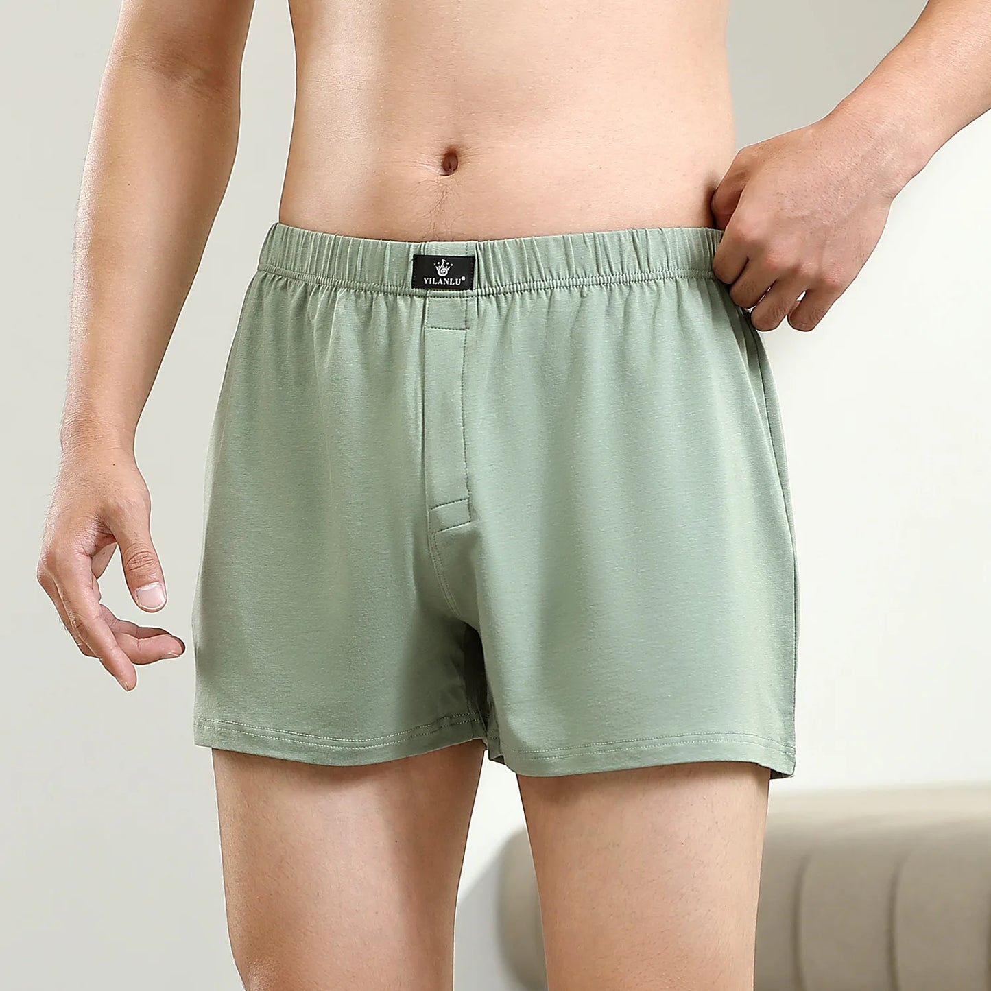 Men's Loose Boxer Shorts Cotton Modal Large Size
