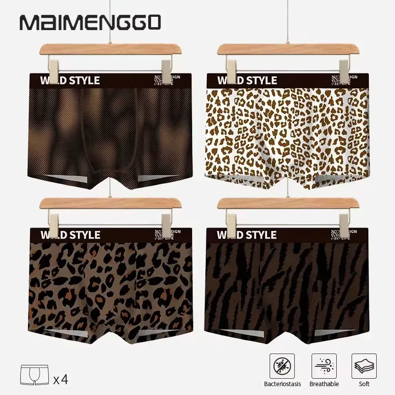 Men's Boxer Shorts Leopard Print Underwear