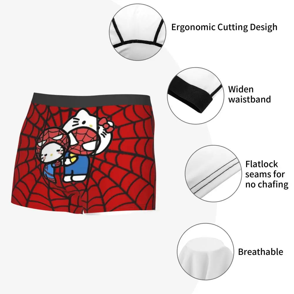 Hello Kitty Spiderman Men's Boxer Shorts