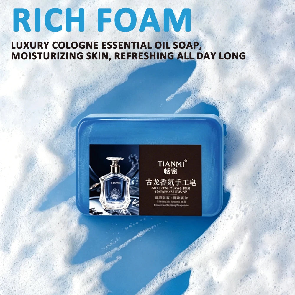Men's Cologne Soap 2PCS Three in One for Hair Face Bath