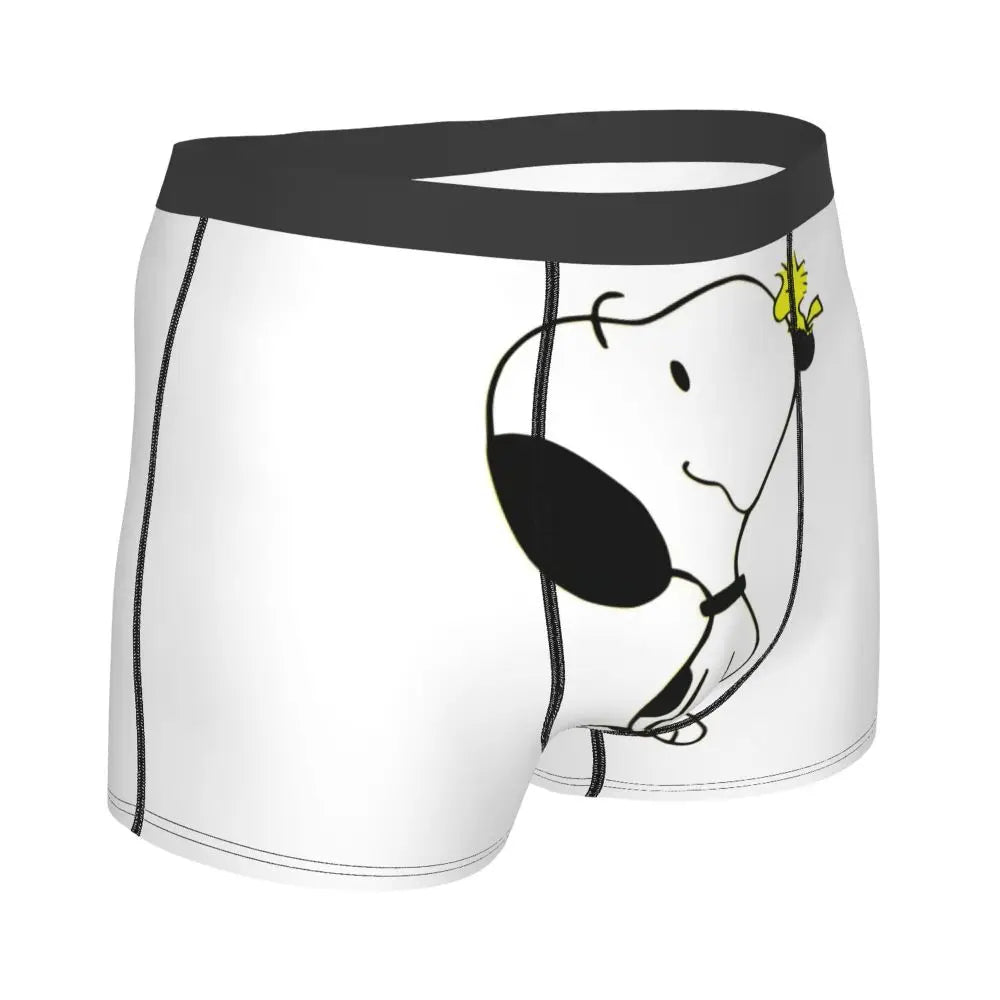 Snoopy Boxer Briefs for Men - Giggle Print Polyester Blend