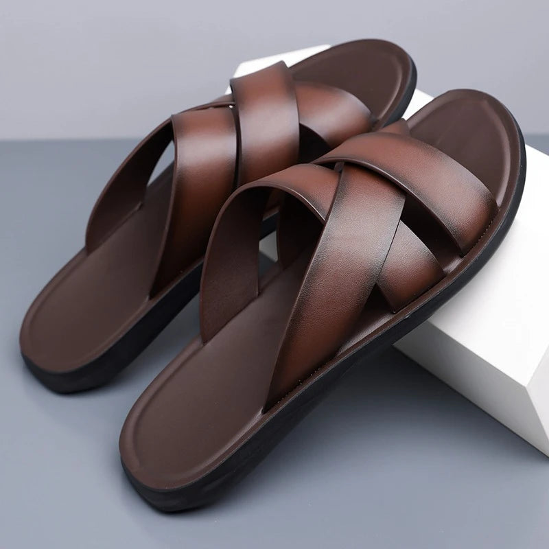Men's Casual Summer Slides Lightweight Beach Slippers