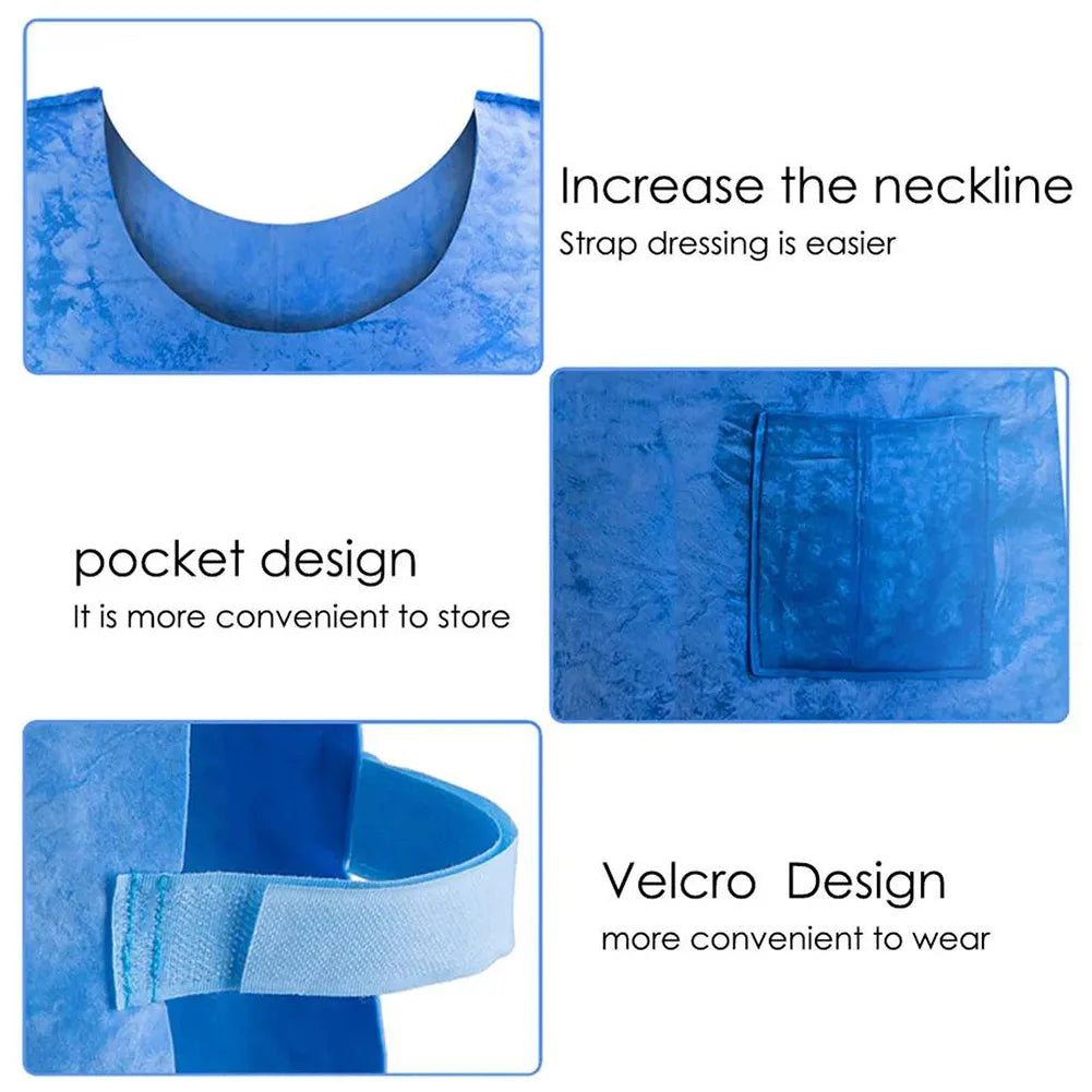 Cooling Vest Blue Microfiber Undershirt for Heatstroke Prevention