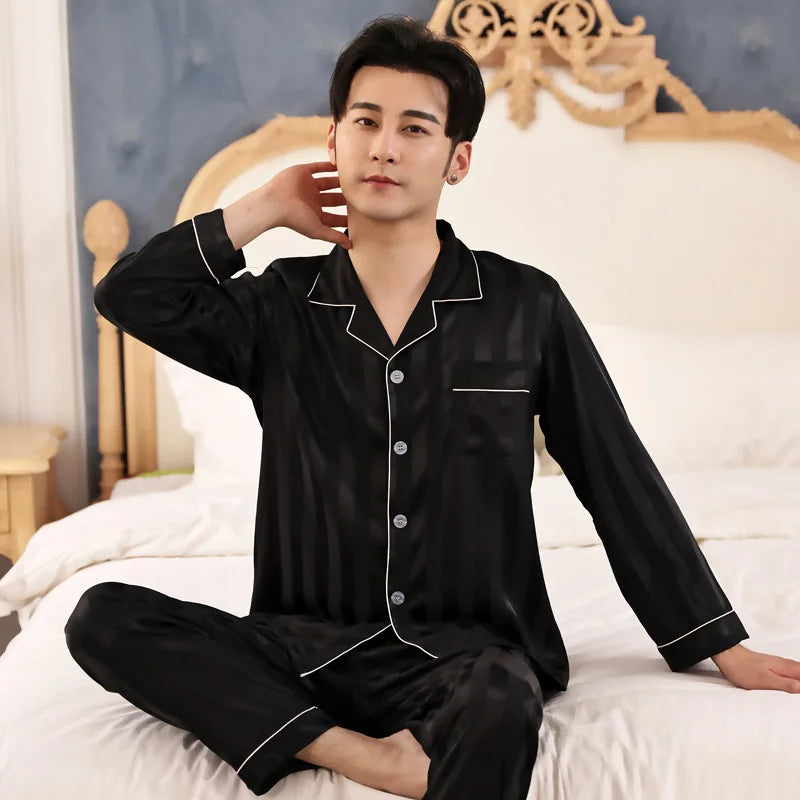 Thin Ice Silk Pajamas for Men