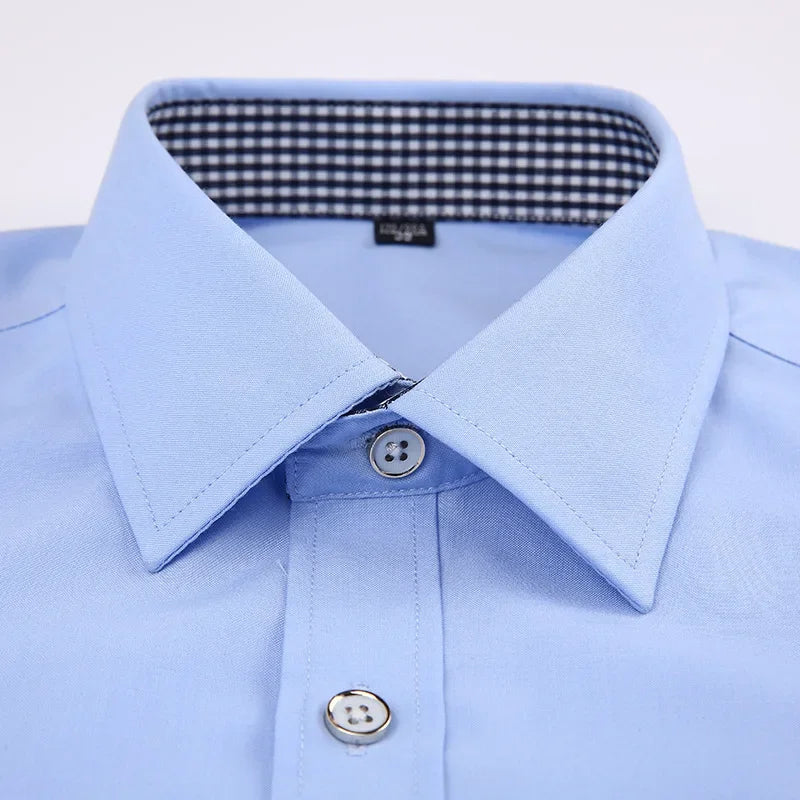 Men's Long Sleeve Formal Striped Dress Shirt