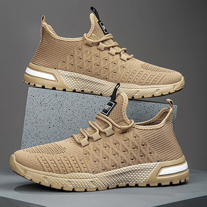 Mens Lightweight Breathable Lace Up Running Shoes