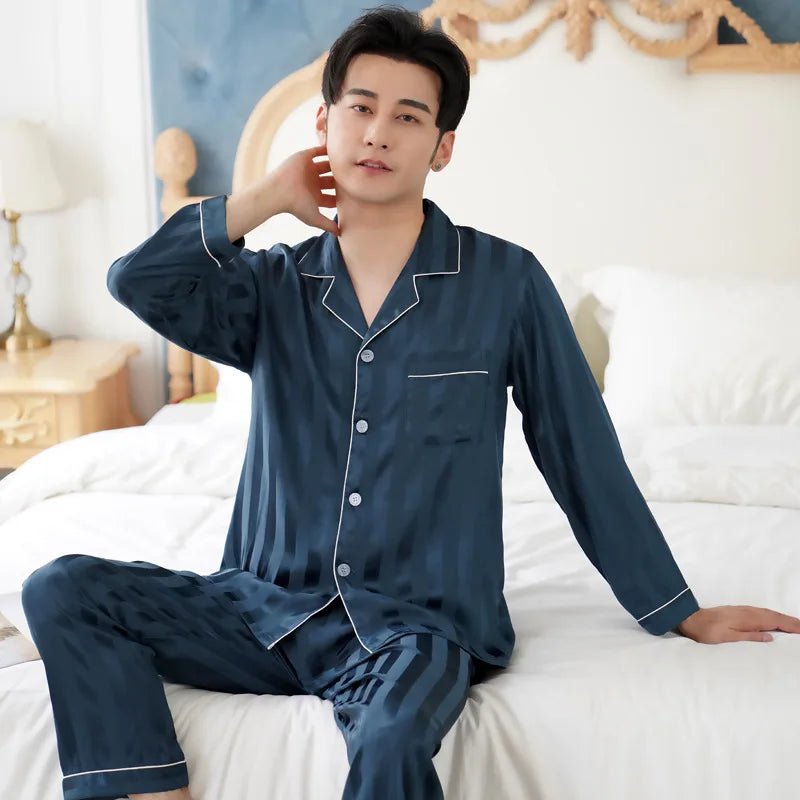 Thin Ice Silk Pajamas for Men