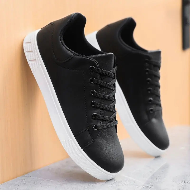 Men's Casual Lace-Up Shoes in White for Summer
