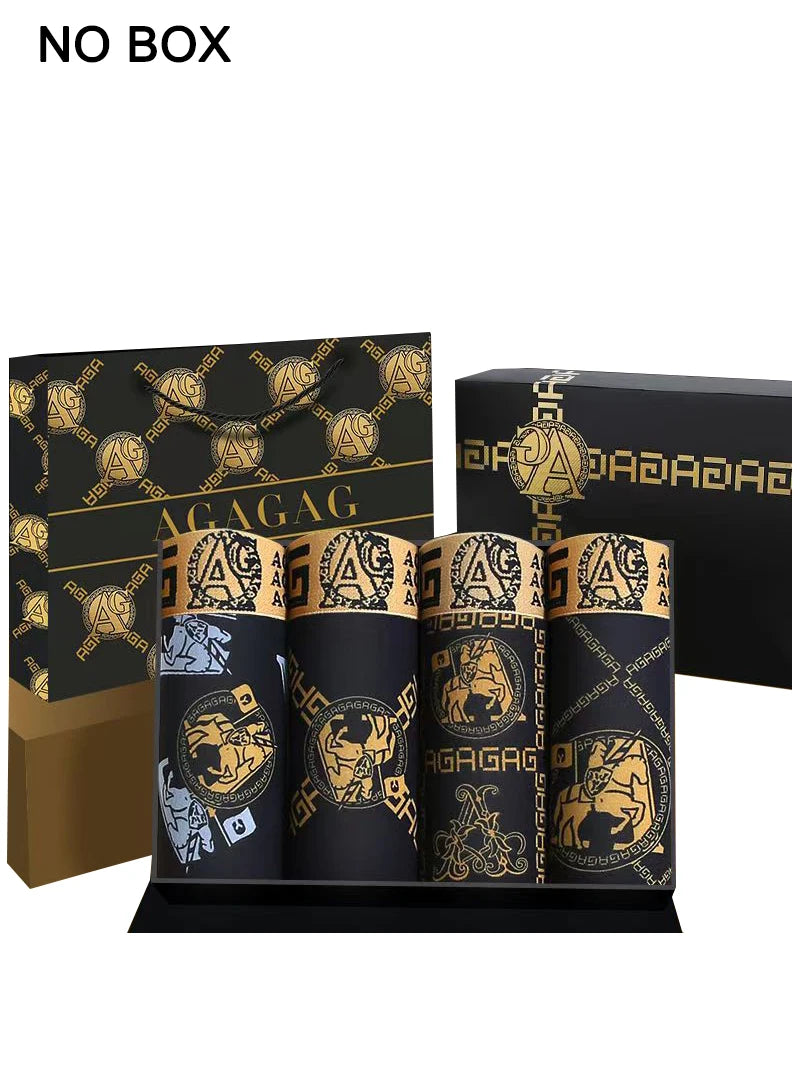 4pcs/set Men's Underwear Fashionable Boxer Antibacterial Men Boxershorts