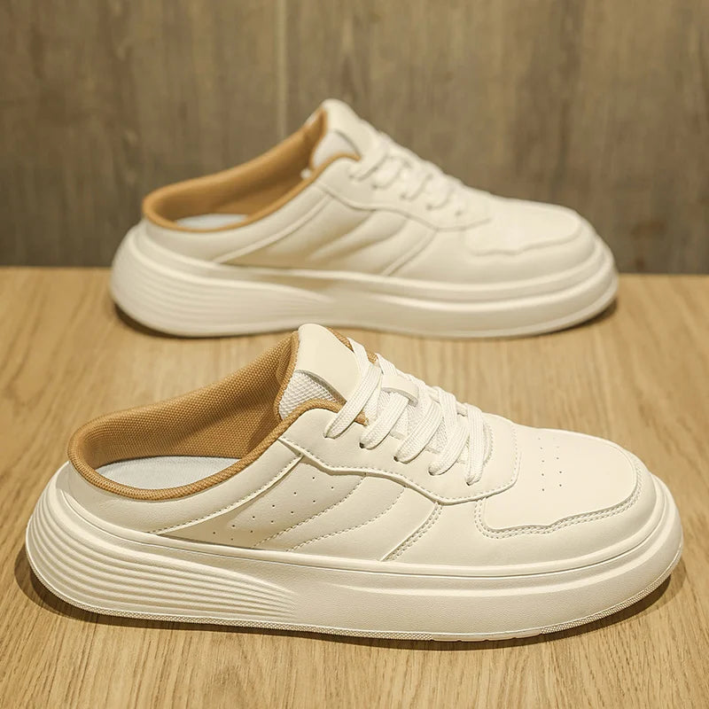 Men's Casual PU Slippers for Outdoor Use