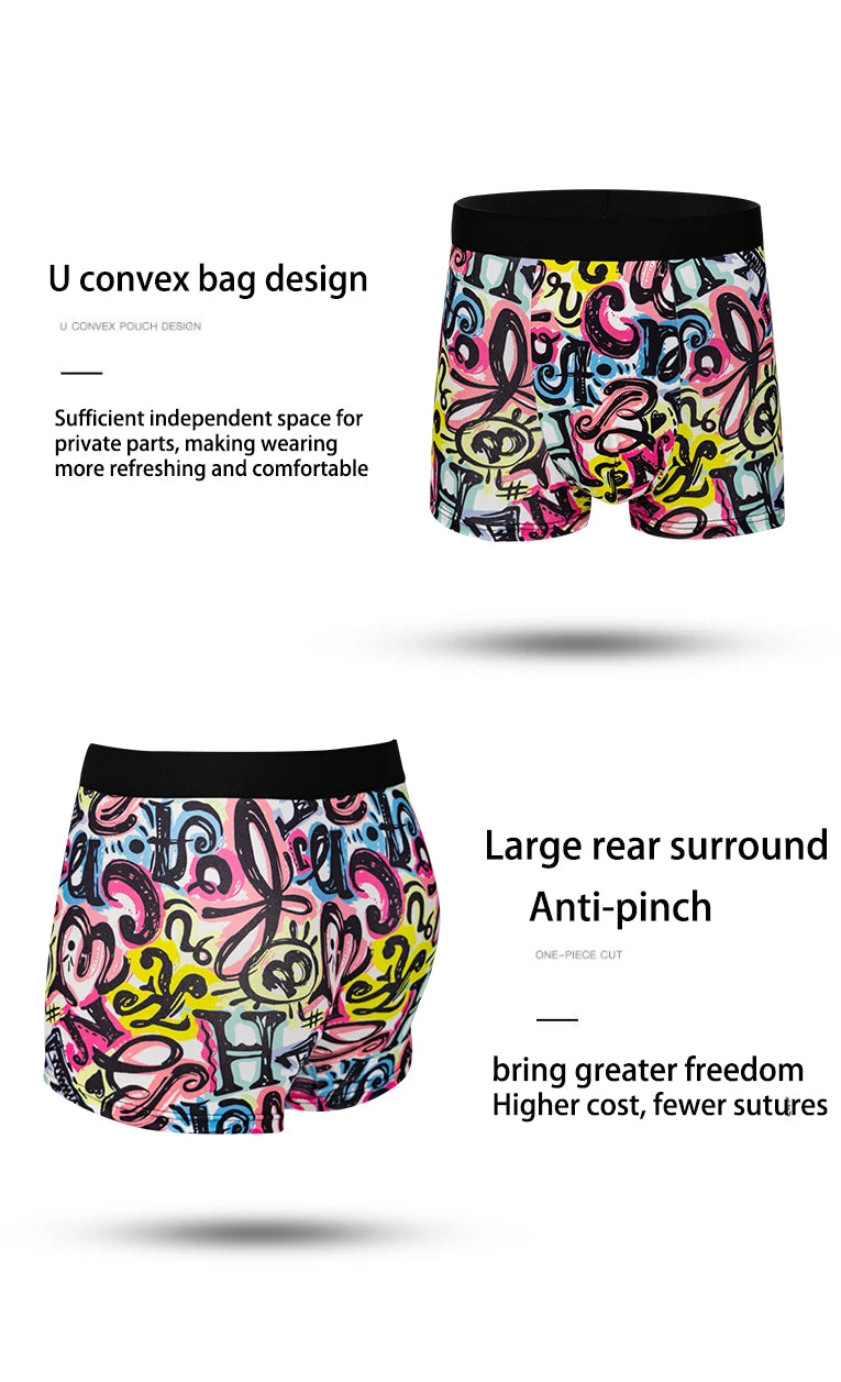 Men's Boxer Shorts 5-Pack Polyester Print