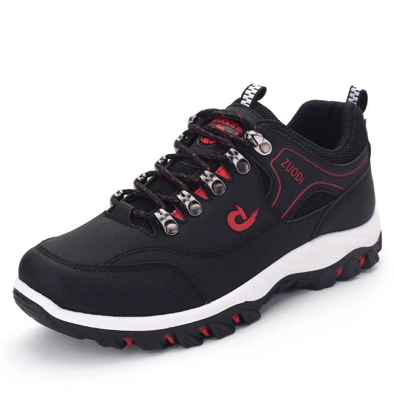Leather Casual Sneakers for Men Lightweight Walking Shoes