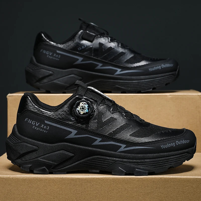 Men's Casual Outdoor Sneakers with Shock-Absorbing Sole