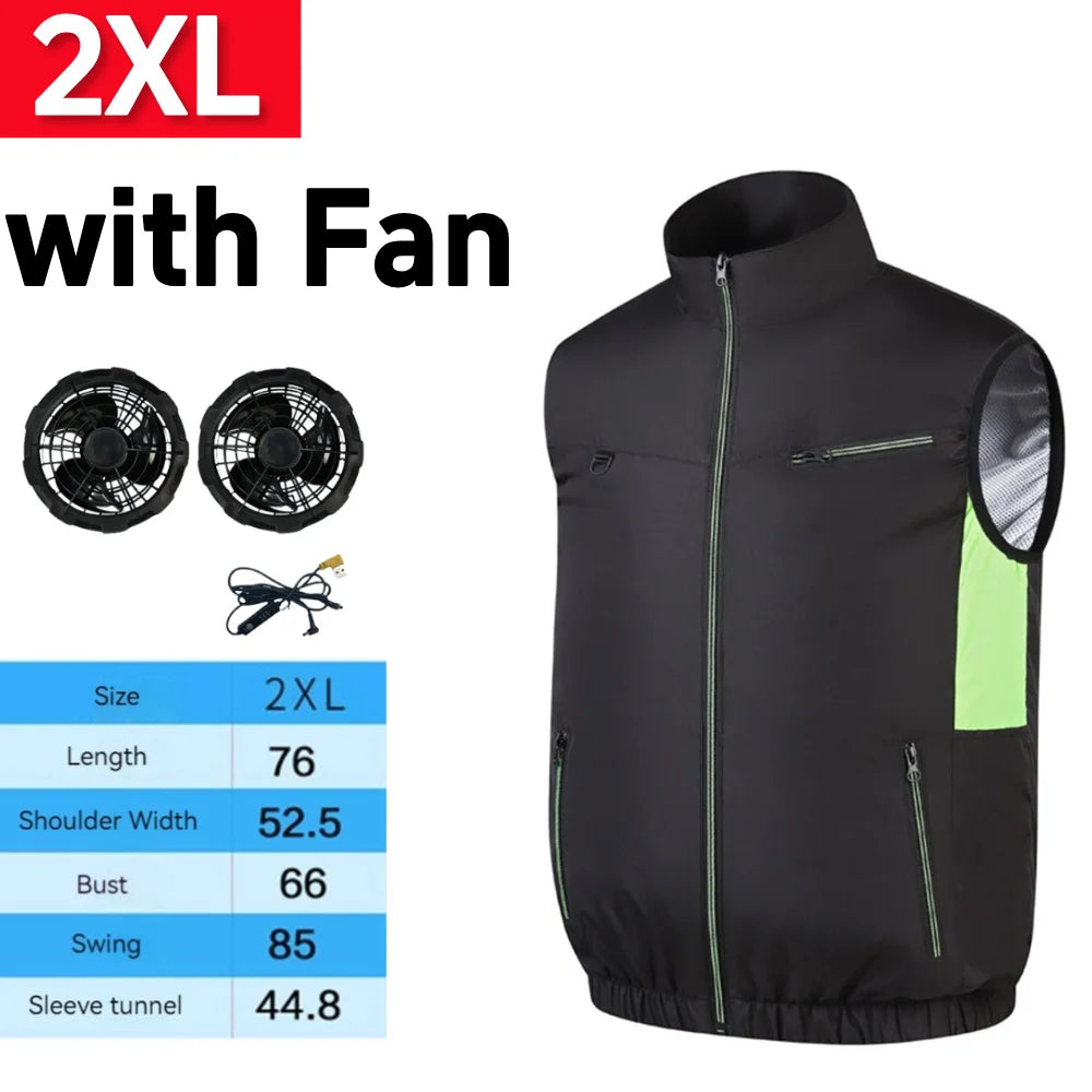 Cooling Vest Breathable Fan Vest Sleeveless Workwear