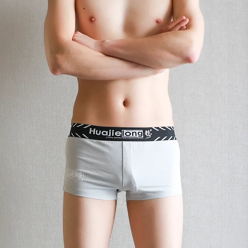 Men's Boxer Shorts Sports Breathable Underwear with U Convex Pouch