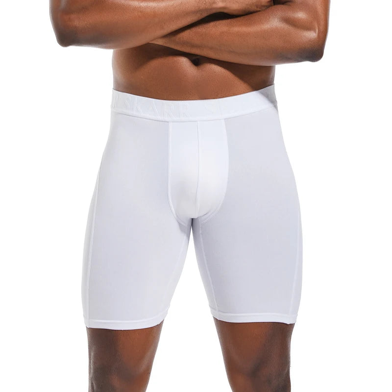 Fashion Long Men's Boxer Shorts Polyester Underwear