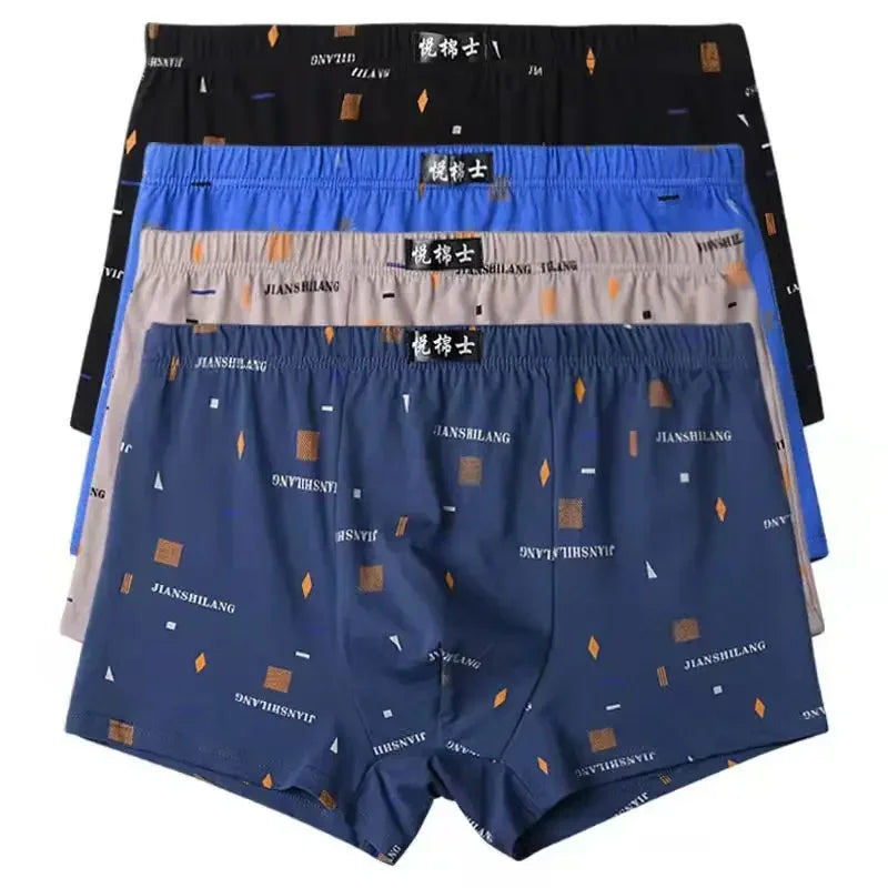 2026 + 5Pcs/Lot Boxers Men’s Underwear Men's Cotton Boxer Shorts Boxer Four Corners Loose Breathable Comfortable