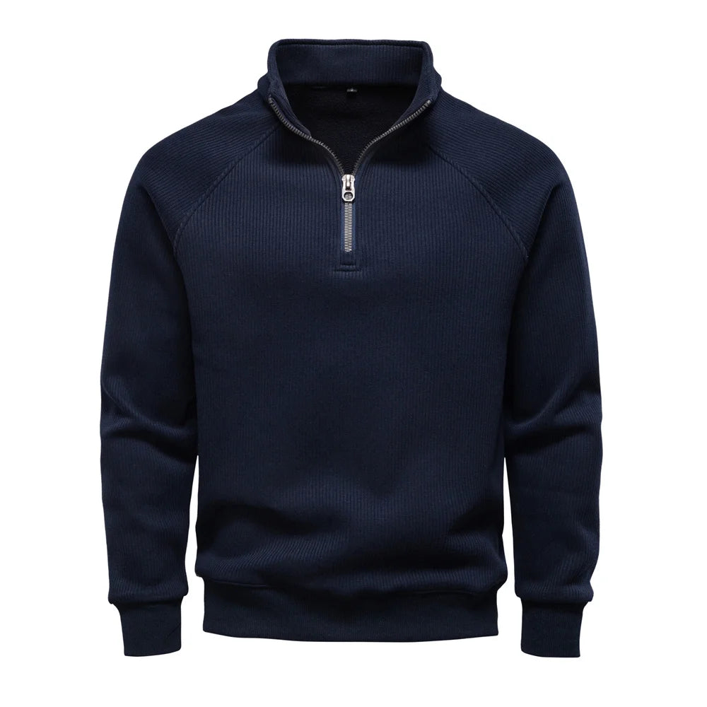Men's Winter Thermal Cotton Zipper Sweater