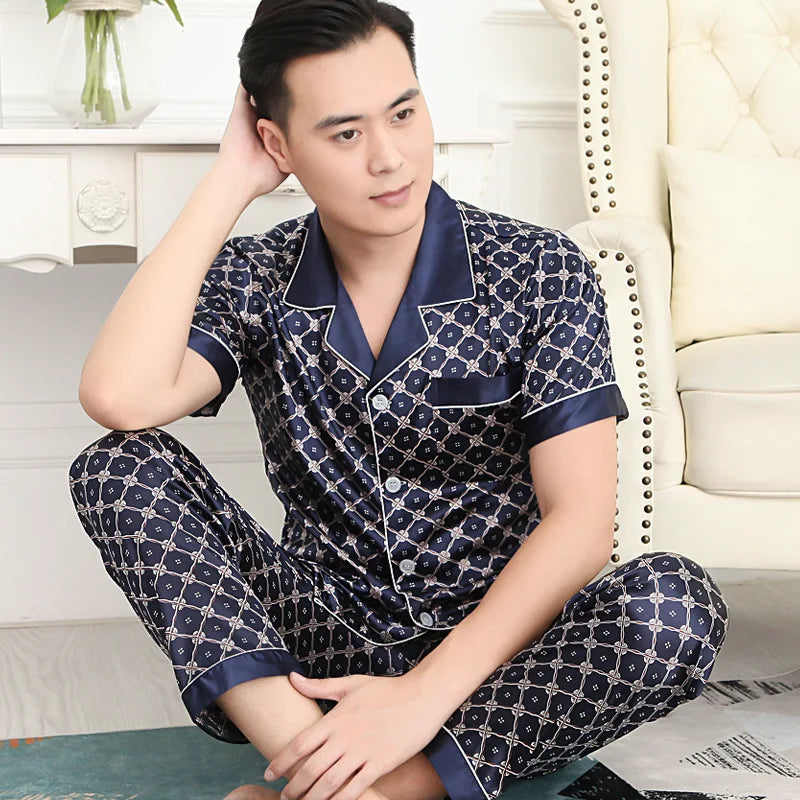 Thin Ice Silk Pajamas for Men
