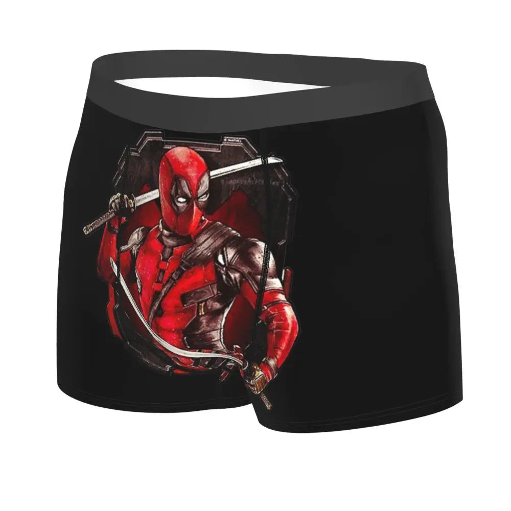 Deadpool Boxer Shorts for Men - Lycra Polyester Blend