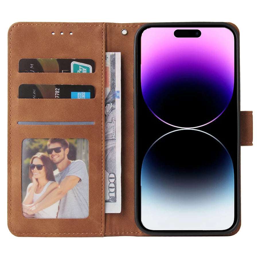 Brand ZZXX Leather Wallet Phone Case For iPhone 16e 16 Pro Max  Plus Flip Card
