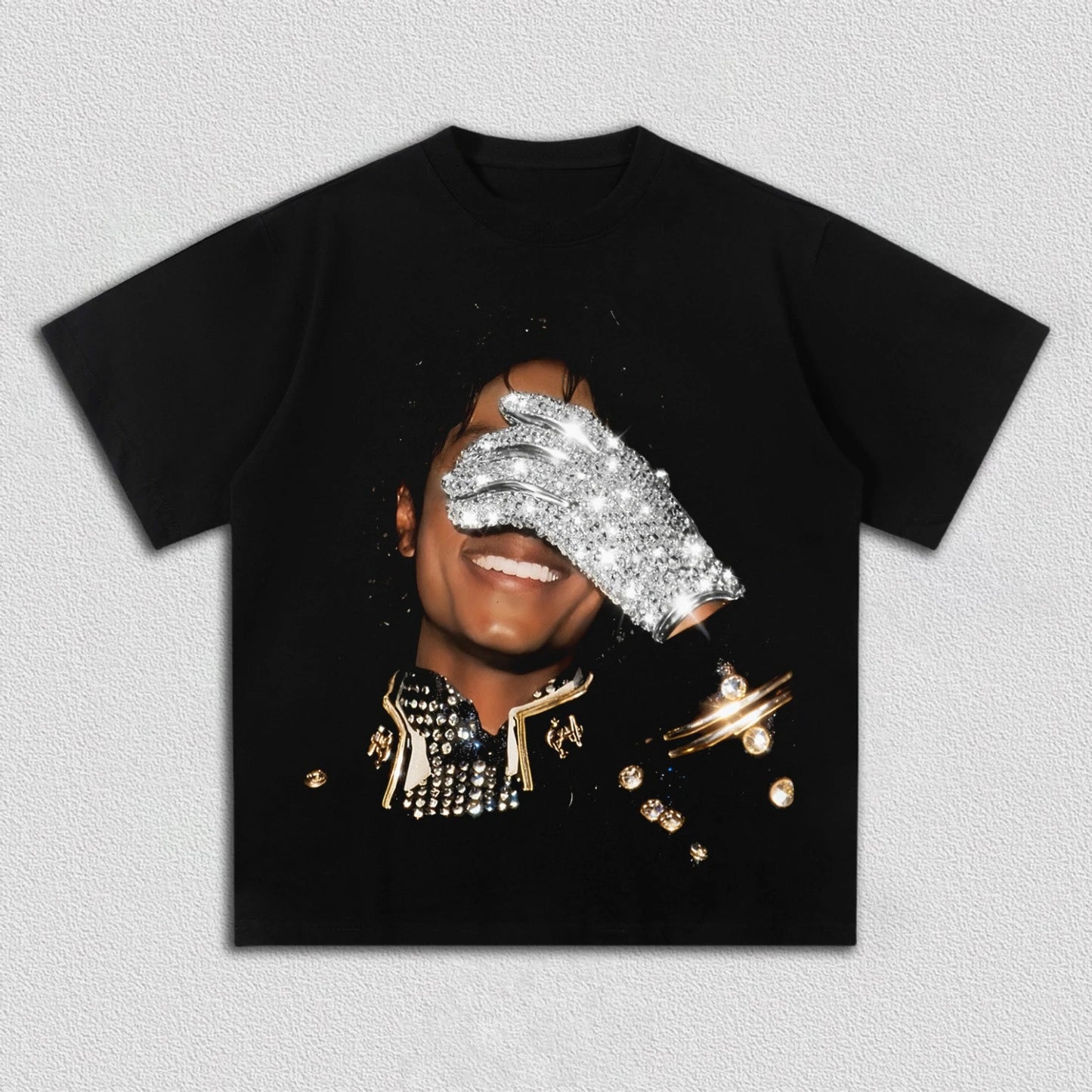 Summer Men's MJ Michael Jackson Printed Cotton Neutral O-Neck Short Sleeve Men's and Women's Fashion Hip Hop T-shirt Fan Gift