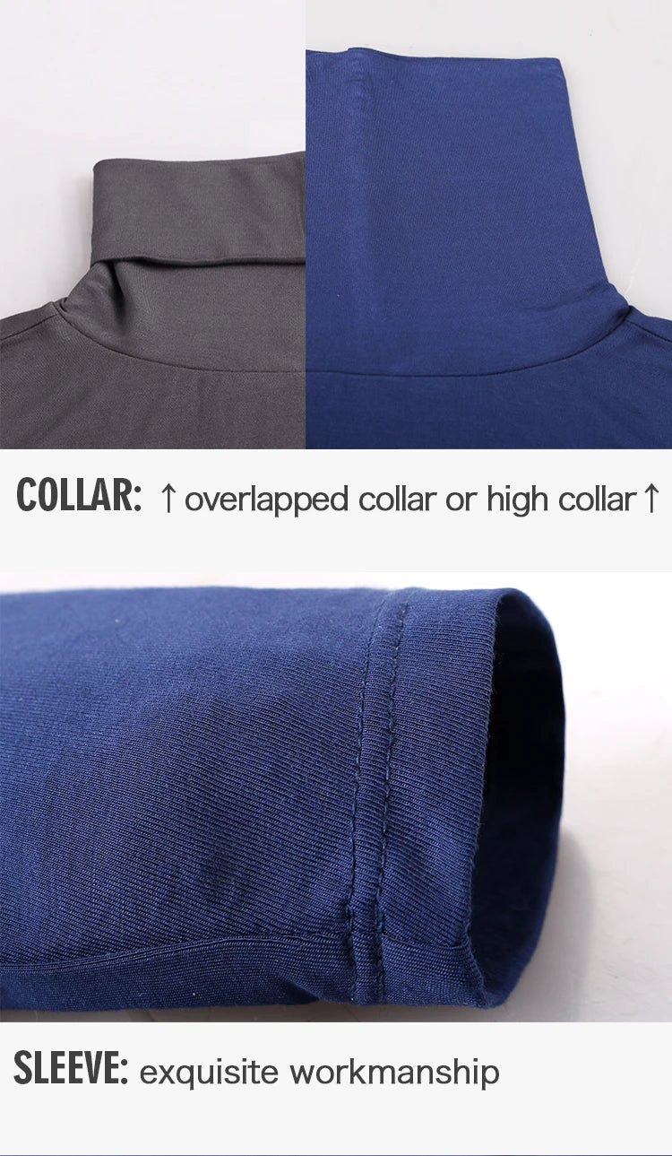 Men's Thermal Turtleneck Bohemian Lapel