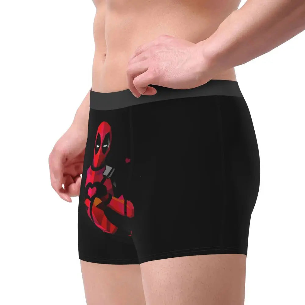 Deadpool Boxer Shorts for Men - Lycra Polyester Blend